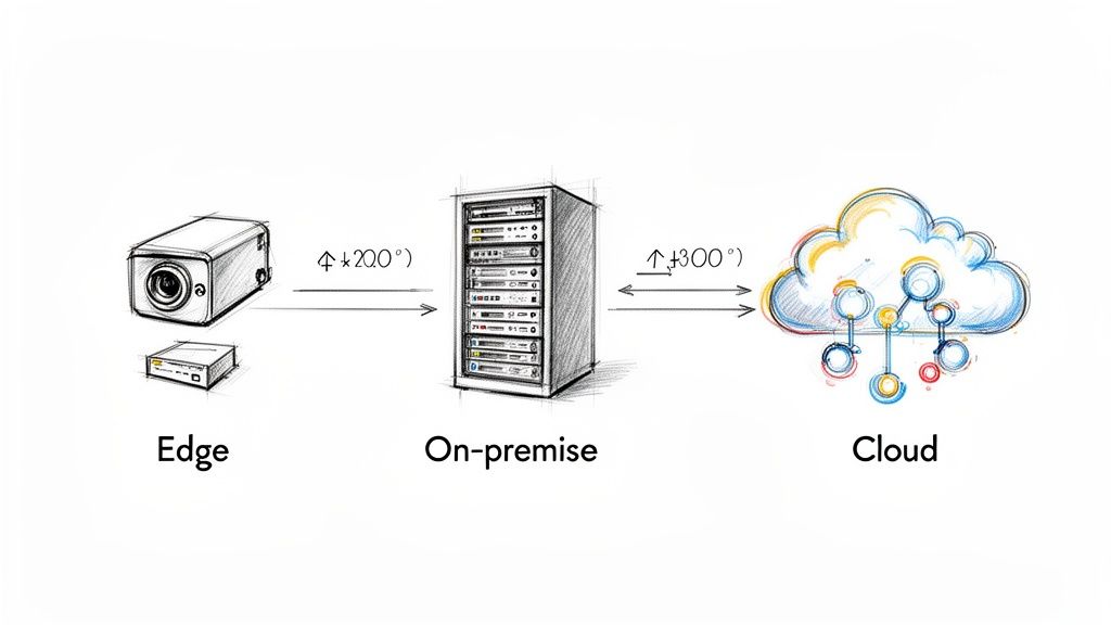Architectures edge, on-premise et cloud pour le traitement vidéo