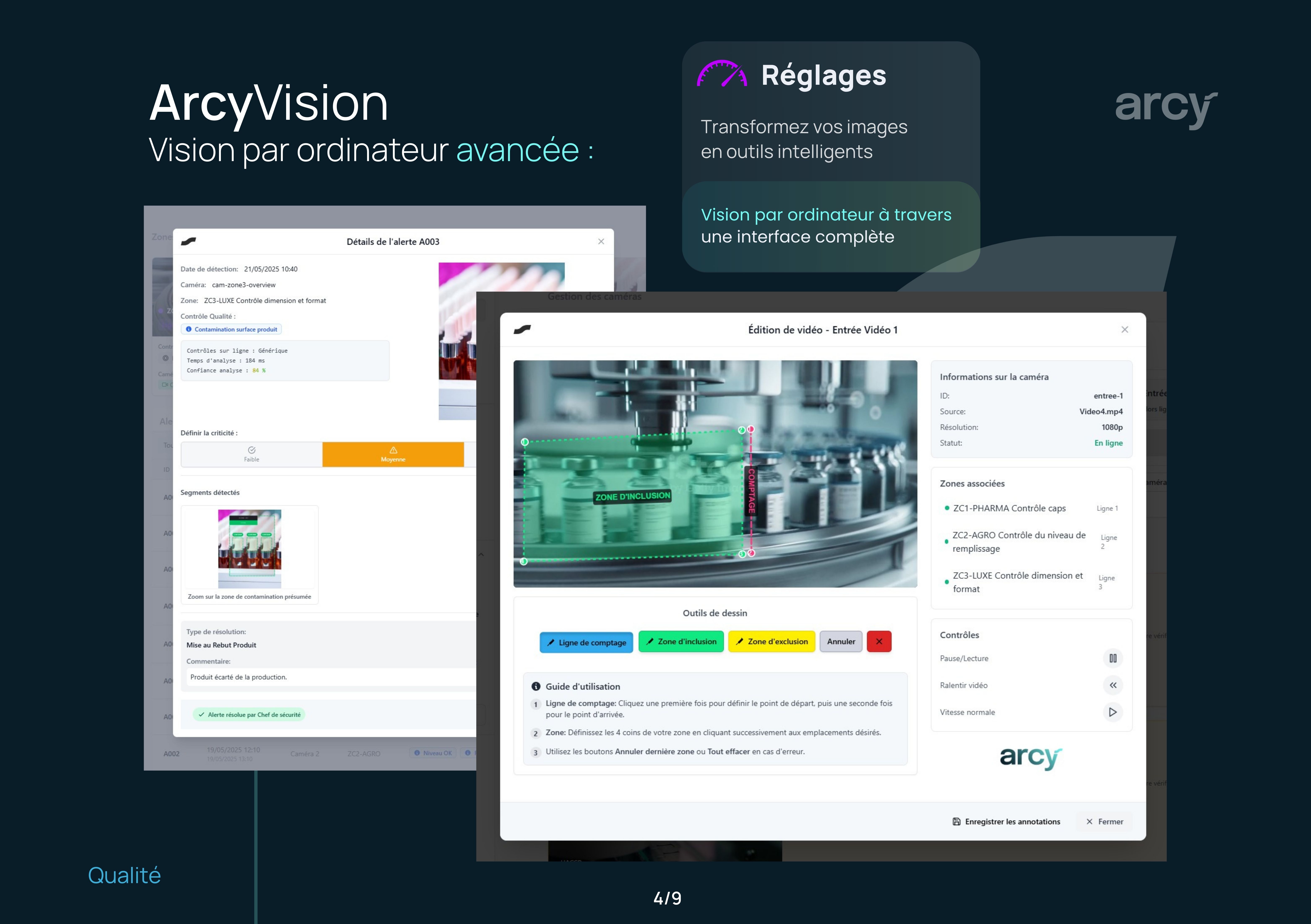 Page 1 ArcyVision Quality - Solutions Industrie